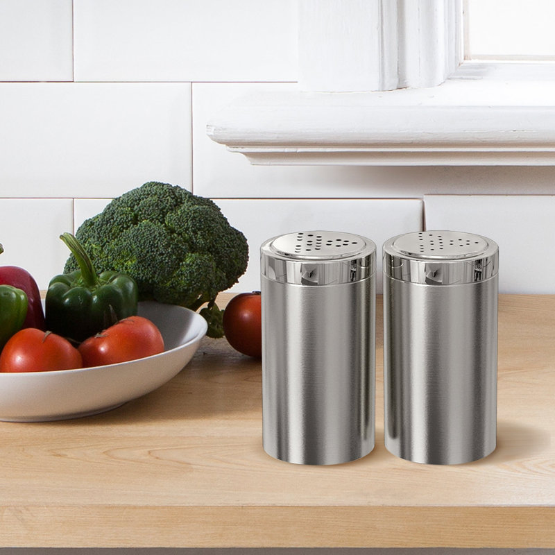 Salière et poivrière Jumbo | Finition argent, Argent