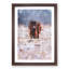 Lone Cow at Winter in Abstract - Picture Frame Graphic Art Print-55761293-55761292