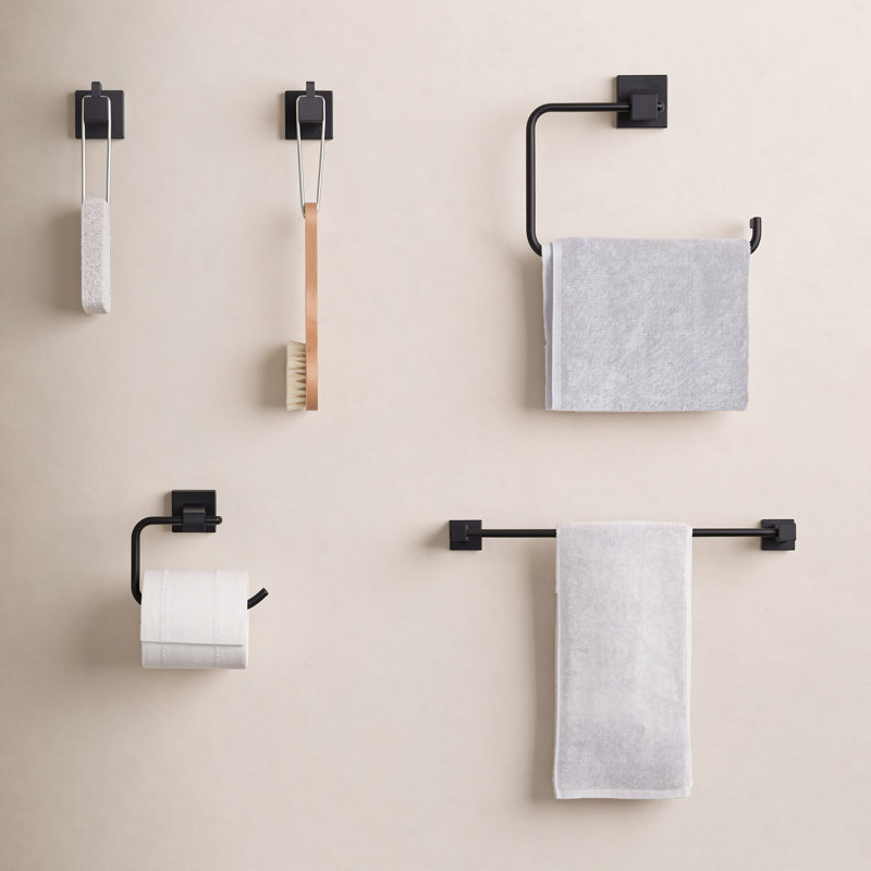 5 - Piece Bathroom Hardware Set, Matte Black
