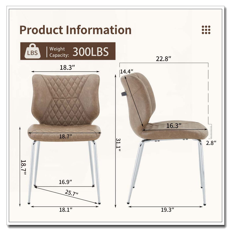 Ensemble de chaises de salle à manger, 4, Kaki