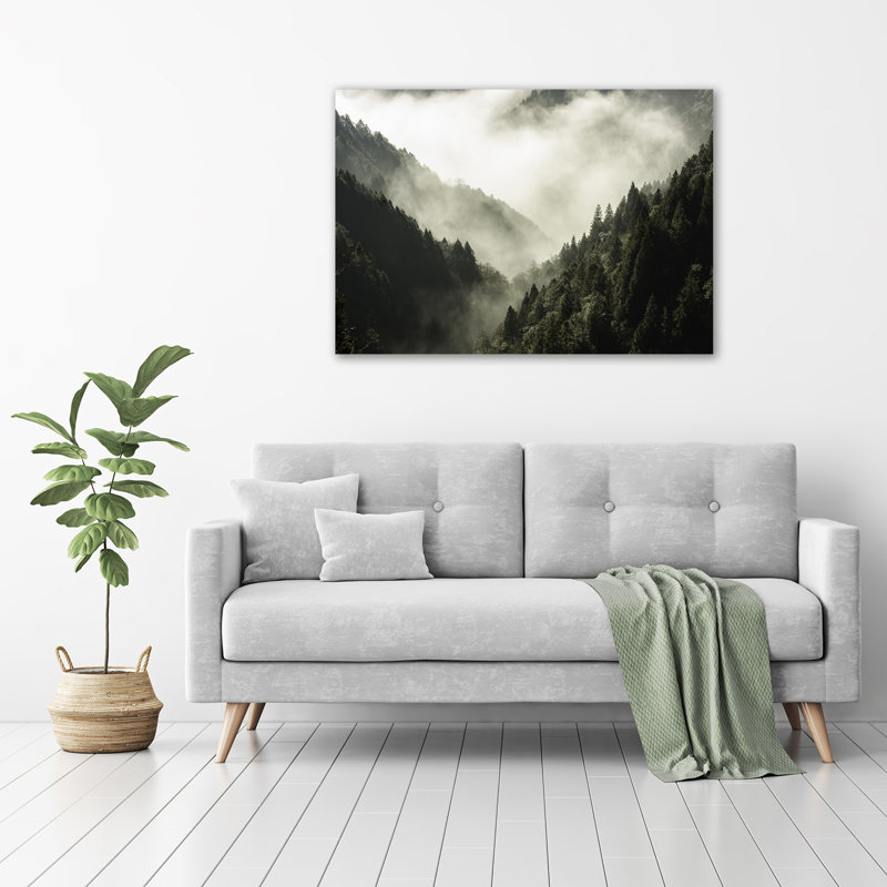Fog Over The Forest - Wrapped Canvas Print