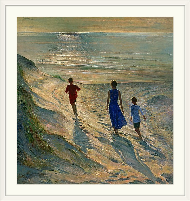 Reproduction d'art, "Dajuan Beach Walk" par Timothy Easton, H 24 po x l 24 po x P 1,25 po, Toile