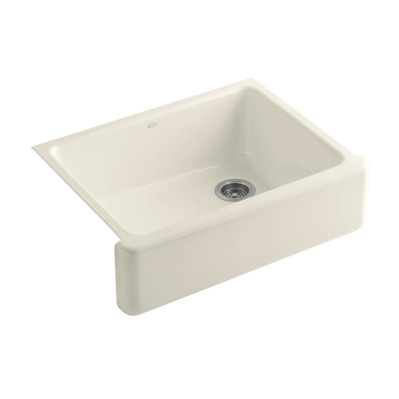 Whitehaven 29.69" L x 21.69" W Farmhouse Single Bowl Kitchen Sink, Almond