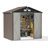 10 ft. W x 8 ft. D Outdoor Metal Tool Storage Shed with Led Light & Air Vents-121438526