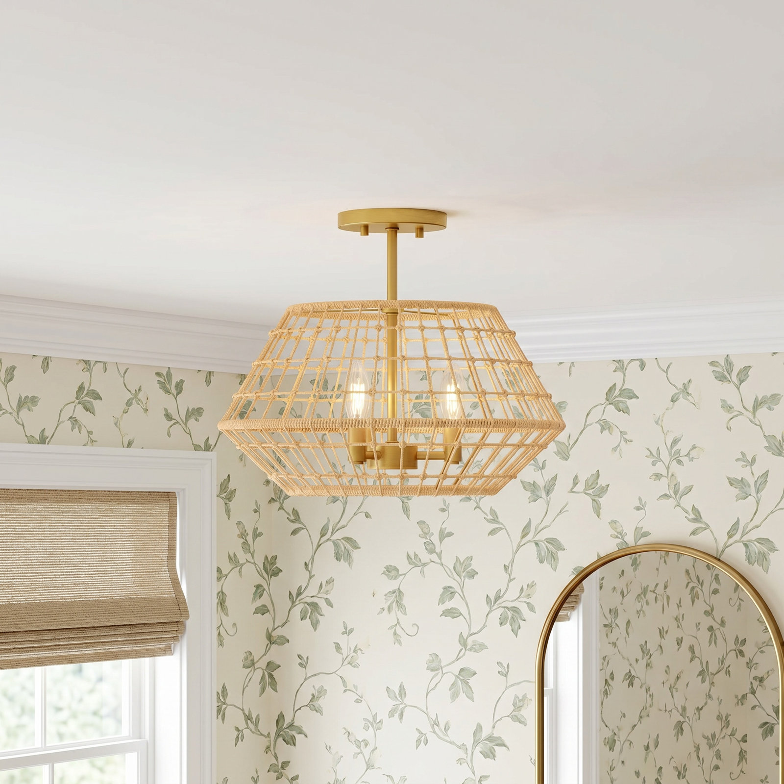 3-Light Semi Flush Mount
