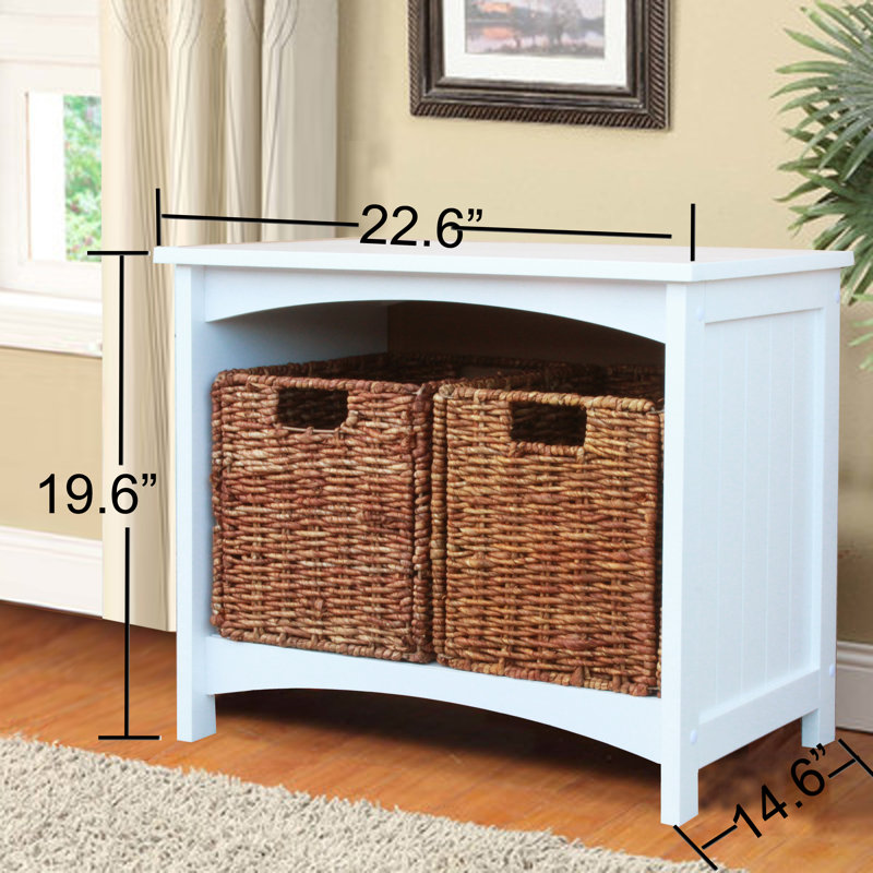 Banc de rangement en bois Mak