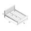 Base de lit plateforme en bois massif avec tête de lit-1696247150