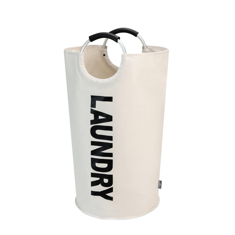 Fabric Laundry Basket with Handles, Beige