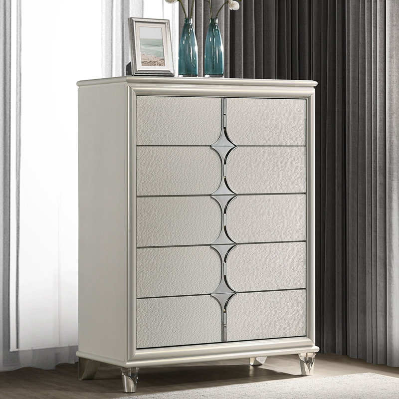 Commode de chambre à 5 tiroirs Gwendolyn
