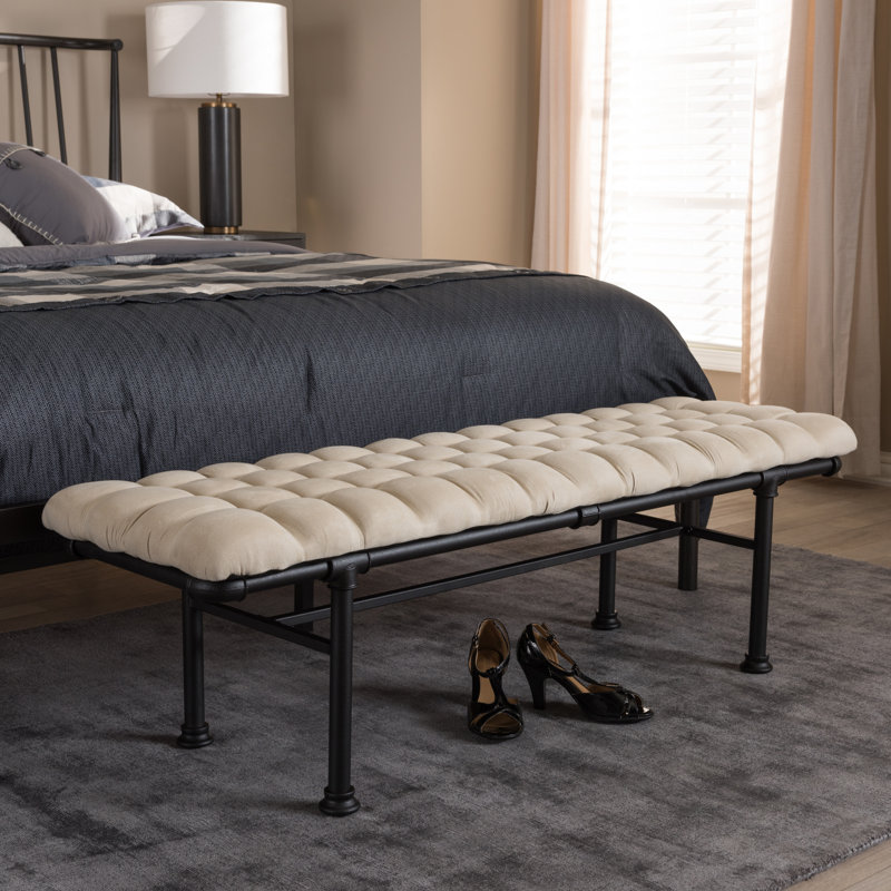 Banc rembourré Harrison, Beige clair