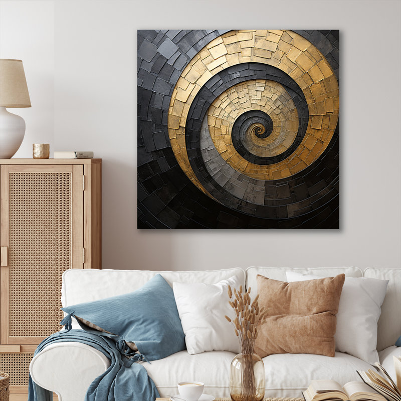 «Matlock - Abstract Spirals», impression sur toile, H 24 po x l 24 po x P 1 po, Toile tendue