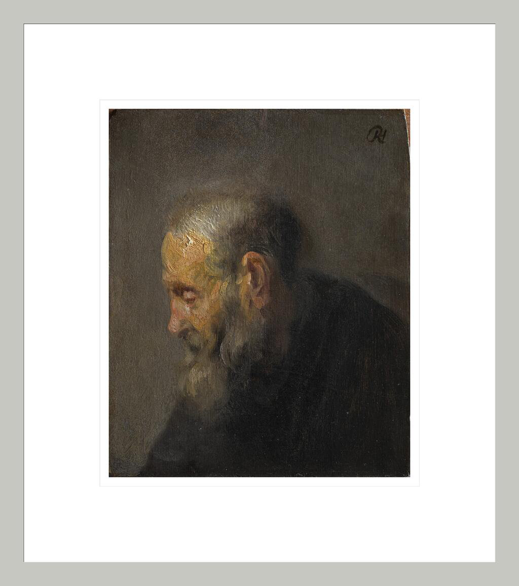 Red Barrel Studio Study of an Old Man in Profile by Rembrandt van Rijn ...