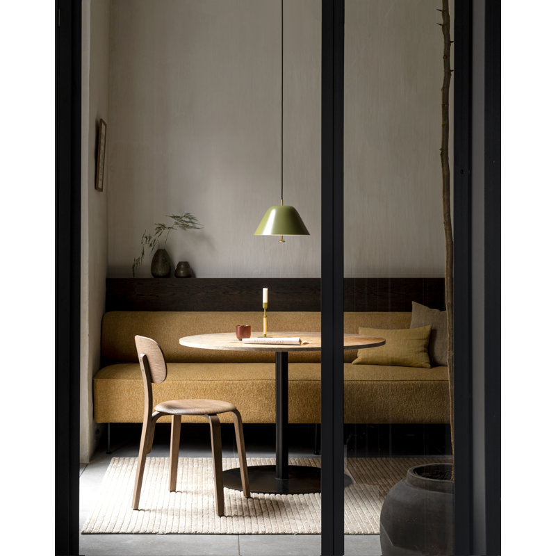 Harbour Round Dining Table, 31.5" W x 31.5" L, Standard Height, Charcoal Linoleum