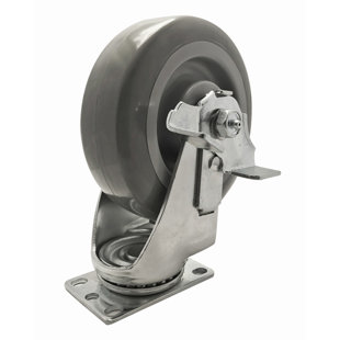 Frein pivotant en polyuréthane 6 pouces Snap-Loc 450 lb