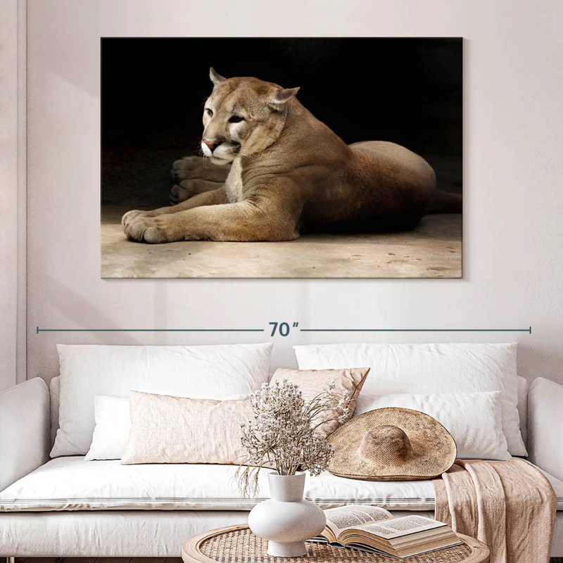 Brampt Lounging Puma, 8" H x 12" W