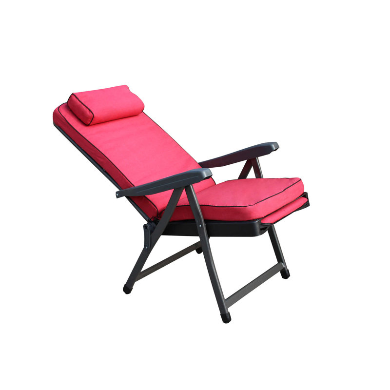 Tamesna Folding Recliner Chair, Red