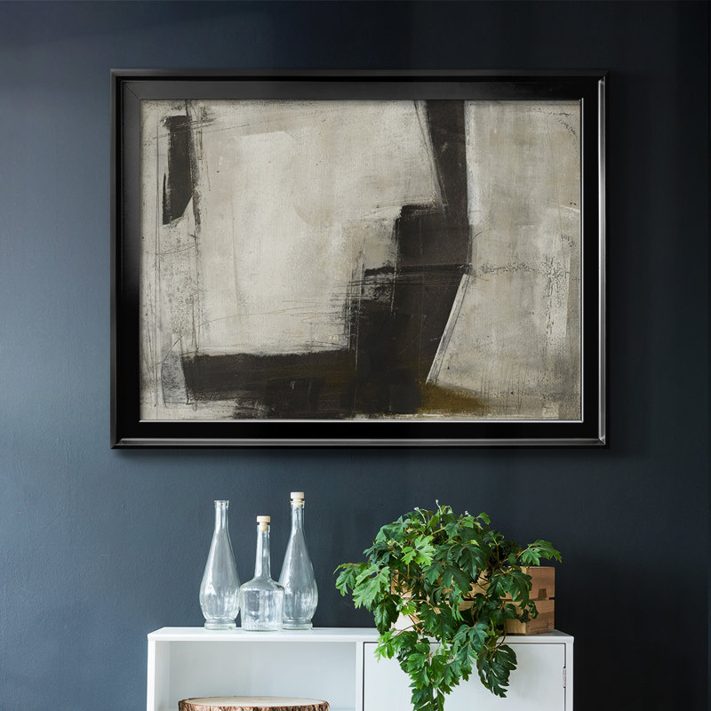 Toile tendue avec cadre en toile "Futur Nostalgia I", H 26 po x l 38 po x P 1,5 po, Noir