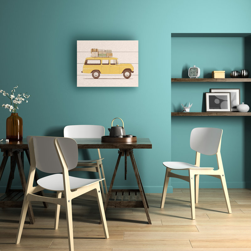Florent Bodart  Summer Car Wood Slat Art, H 12 po x l 16 po