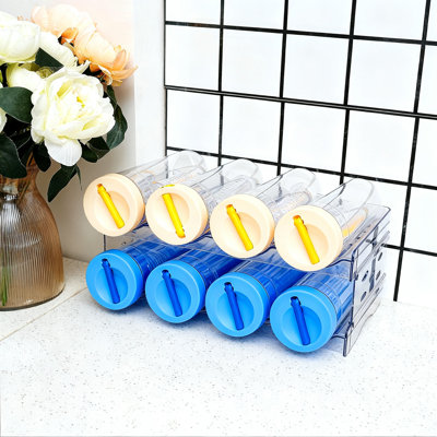 Porte-bouteilles de vin et d'eau empilables, 8 bouteilles, paquet de 2 (transparent)