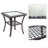 Double Outdoor Rocking Chair Three-Piece Set, Beige-123126406