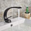 Robinet de lavabo noir brossé - forme géométrique, remplissage en céramique inclus - noir-124241769