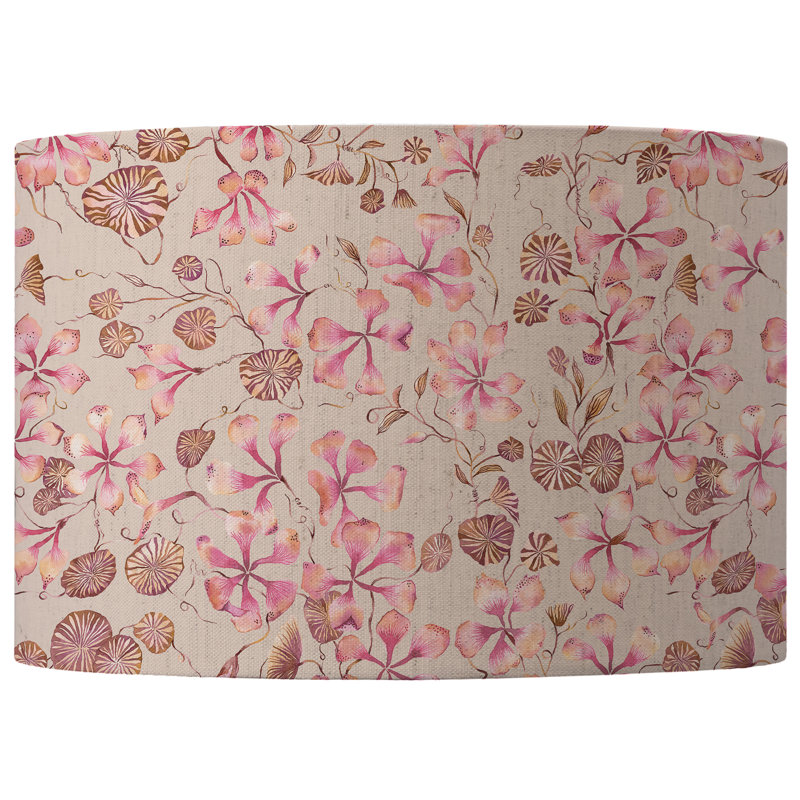 Round Lamp Shade ( No Direct Attachment Method ), Pink, 21cm H x 30cm W x 30cm D