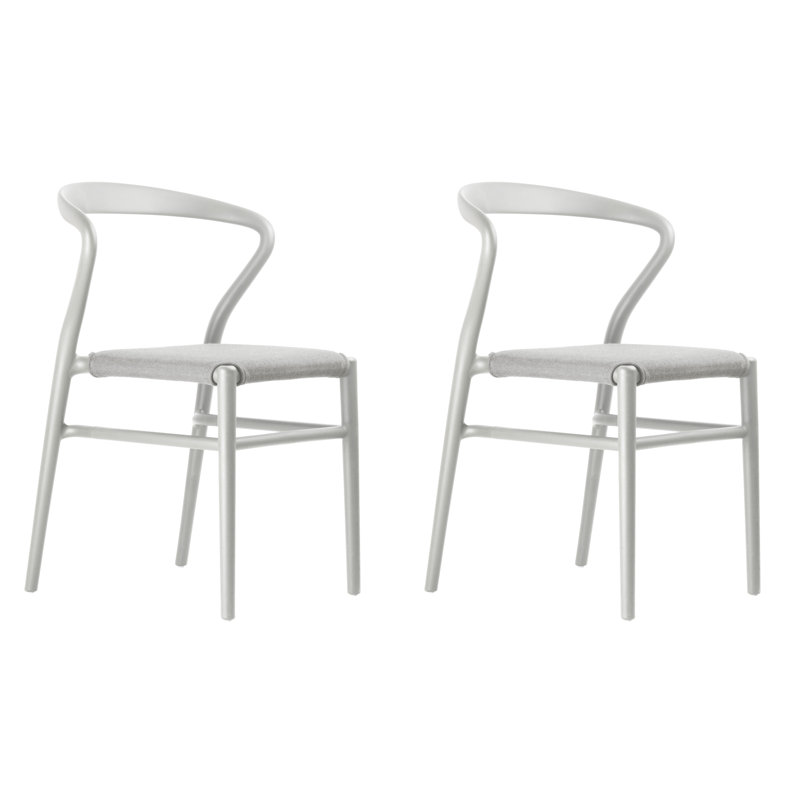 Ensemble de chaises d'extérieur et d'intérieur Joi 24 (ensemble de 2), Sable, Brun clair