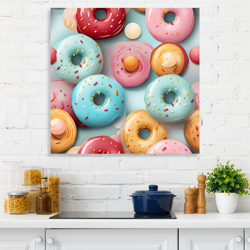 «Rose Donut Kithchen», art mural, H 36 po x l 36 po x P 1,5 po