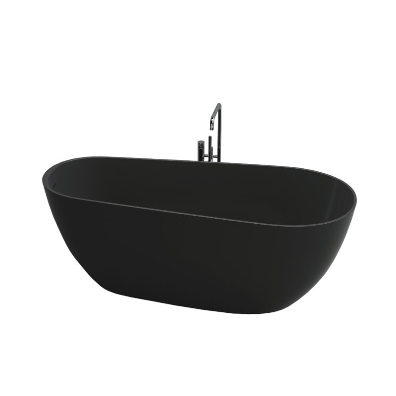 66.93'' x 27.56'' Soaking Solid Surface Bathtub