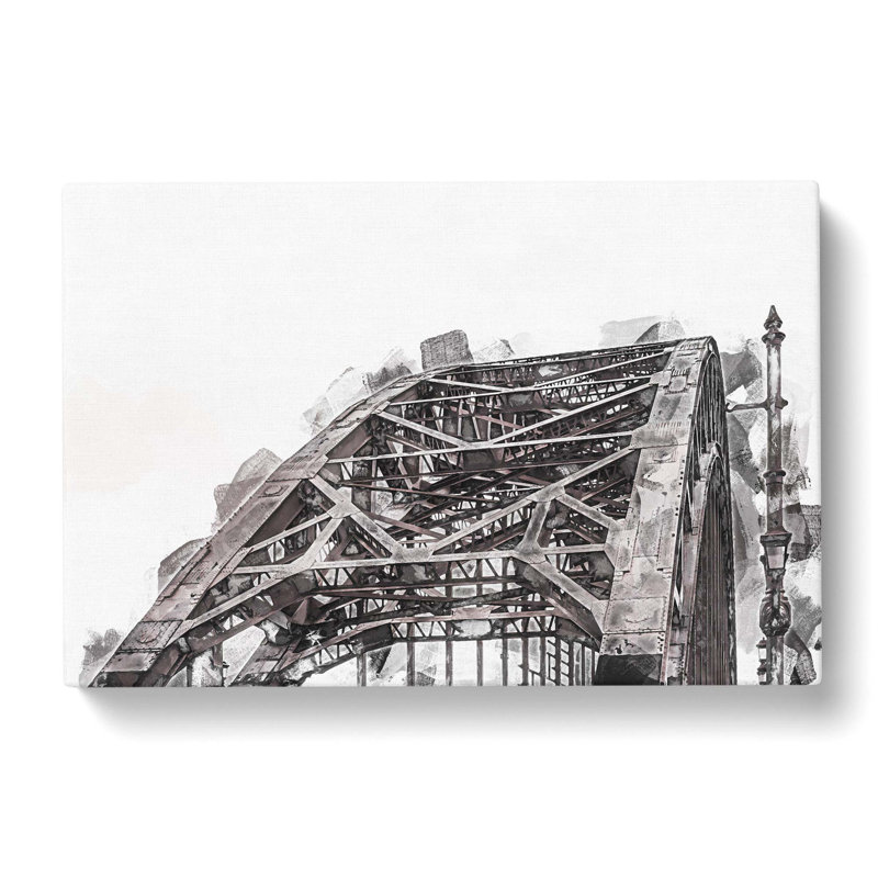 Tyne Bridge in Gateshead Newcastle in Abstract - Wrapped Canvas Graphic Art Print, 50cm H x 76cm W x 3cm D
