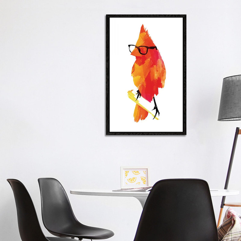 Punk Bird by Robert Farkas - Print on Canvas, 101.6 cm H x 66.04 cm W, Black Framed Canvas