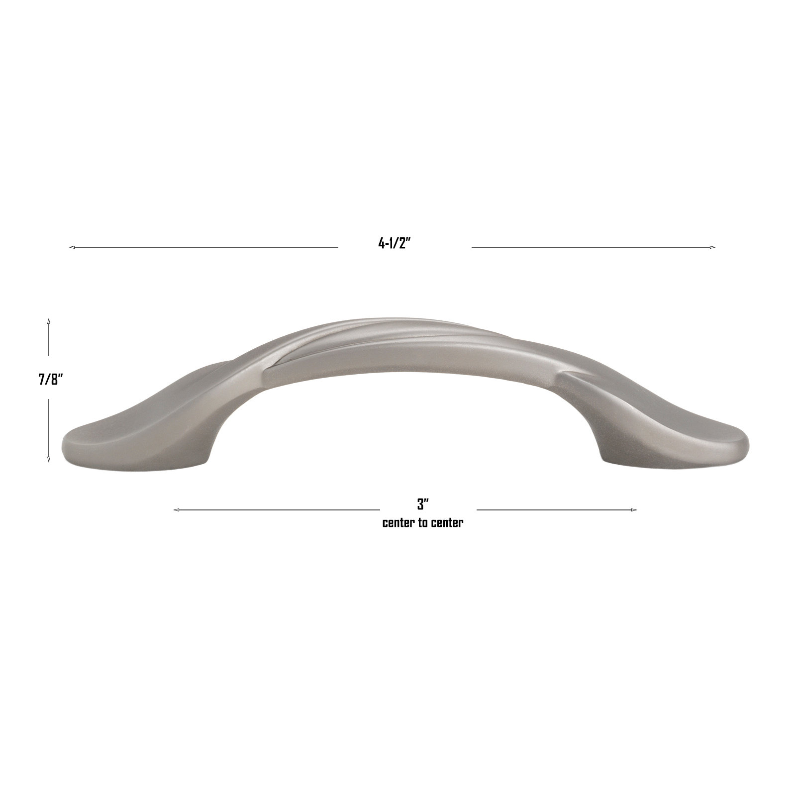 GlideRite Hardware Classic Twisted Pull, Graphite