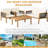 Acacia 8 - Person Patio Conversation Set with Cushions-1339268123