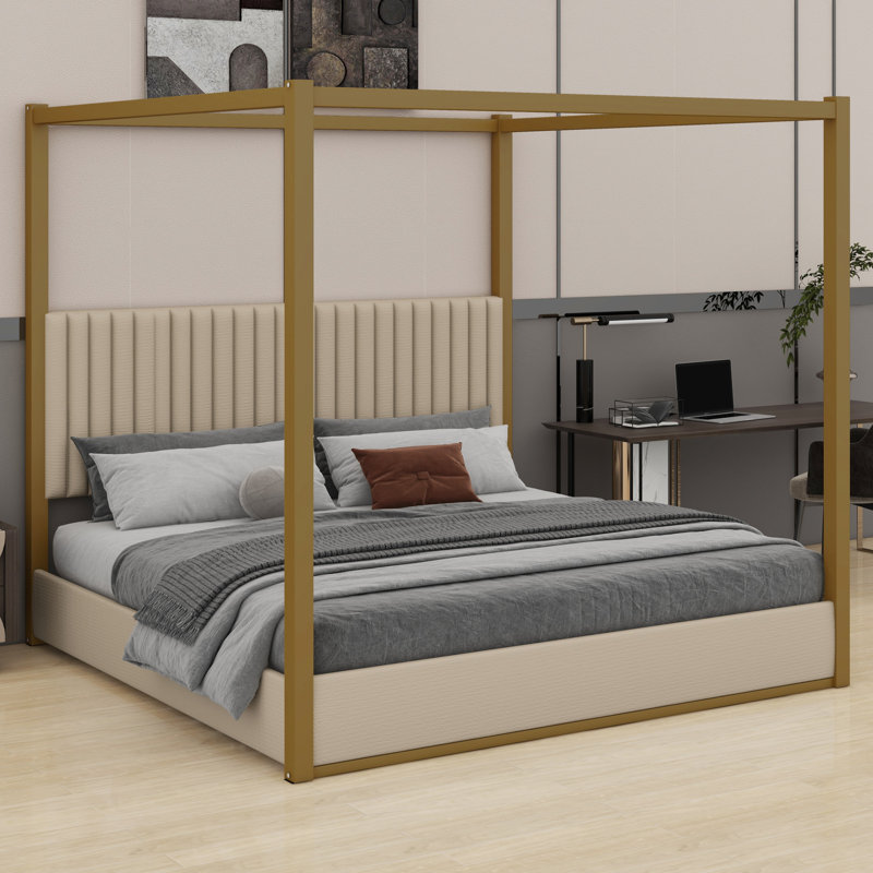 Tête de lit à tête de lit à baldaquin Luxury, Beige