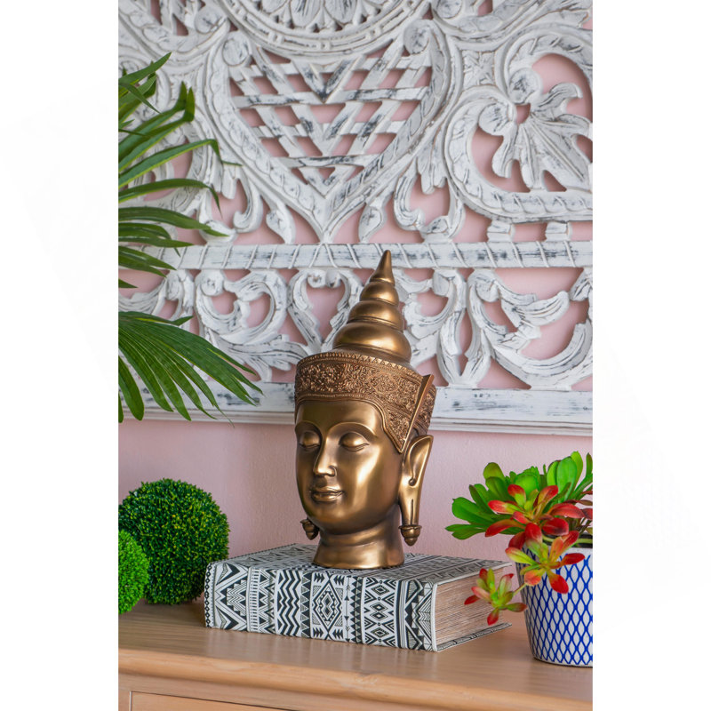 6.3X7.5X14.2" Buddha Statue Head