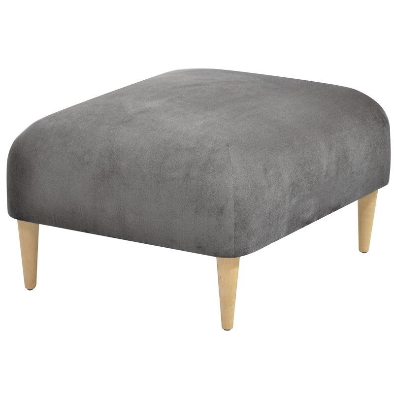Jupi 60cm Wide Square Cocktail Ottoman, Grey