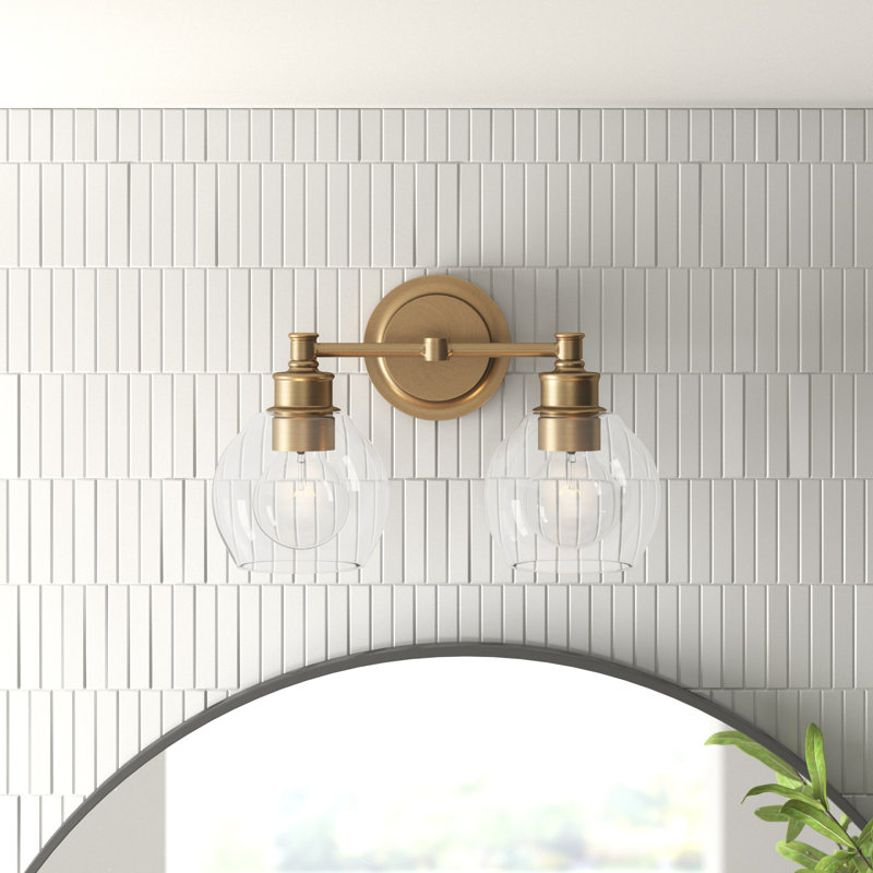Warrenton 2 - Light Dimmable Vanity Light, Aged Brass