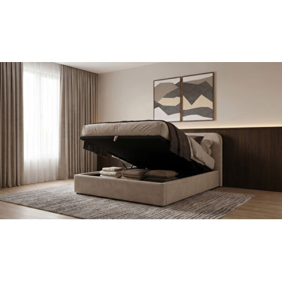 Lit plateforme tapissier Anders