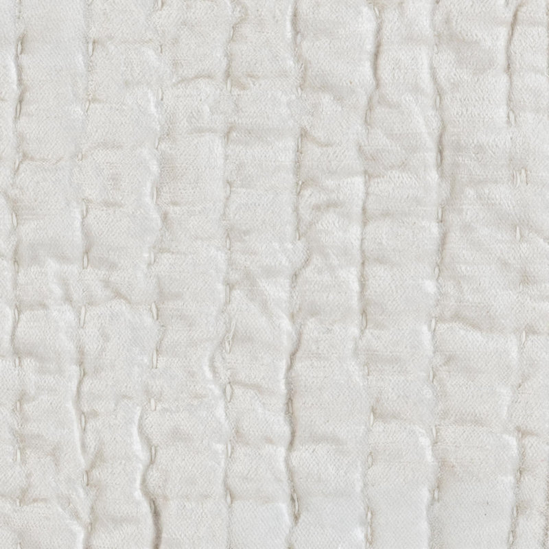 Velvet Quilt, King Quilt, Ivory