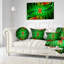 Coussin lombaire à feuille de style fractal Abstract