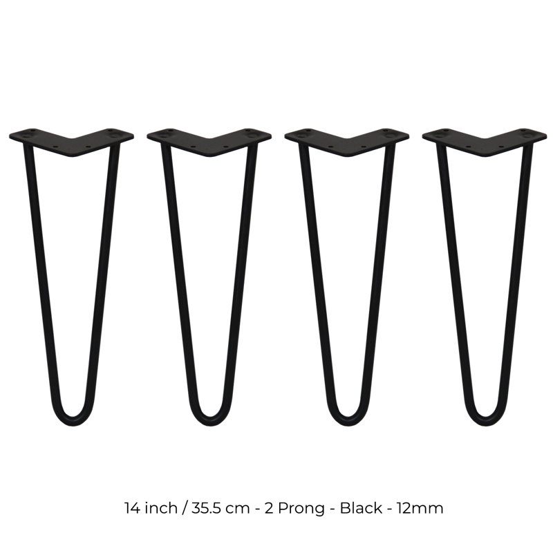 Klimek Table Leg, Black, 35.56cm H x 11cm W x 8cm D