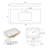 60" Quartz Single Bathroom Vanity Top with Sink（No Cabinet)
