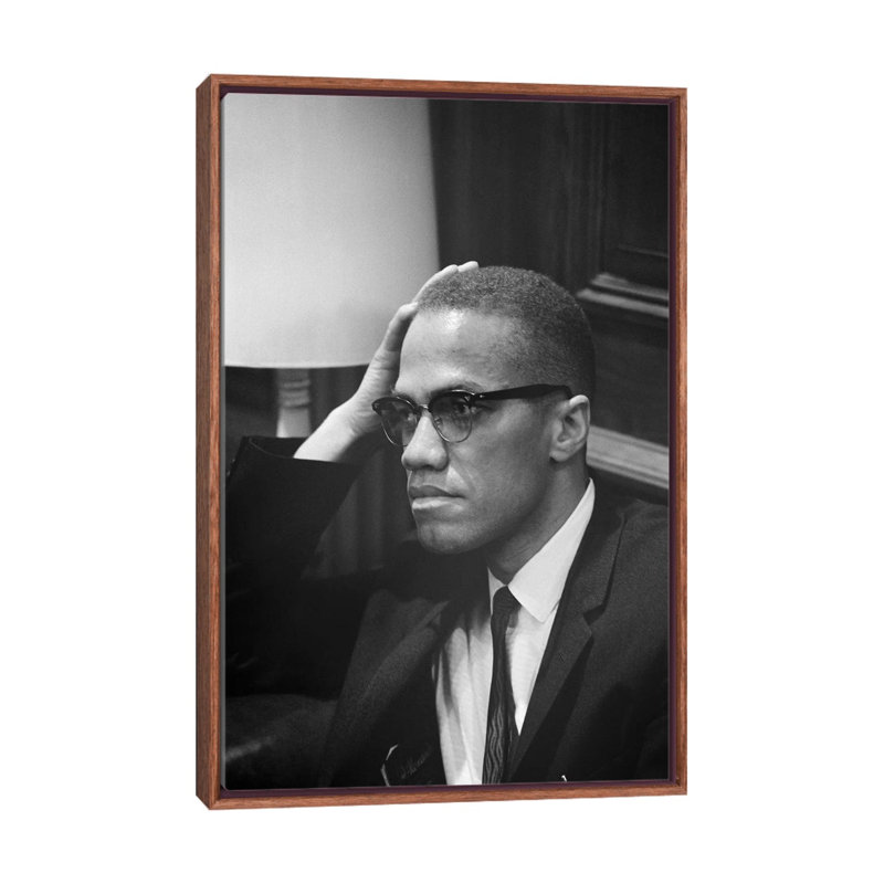 Malcolm X (1925-1965) de Marion Trikosko-impression, Pas de tapis, H 26 po x l 18 po x 1,5 po