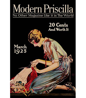 Woman Cuts A Dress Pattern With Her Scissors by Modern Priscilla - Advertisements