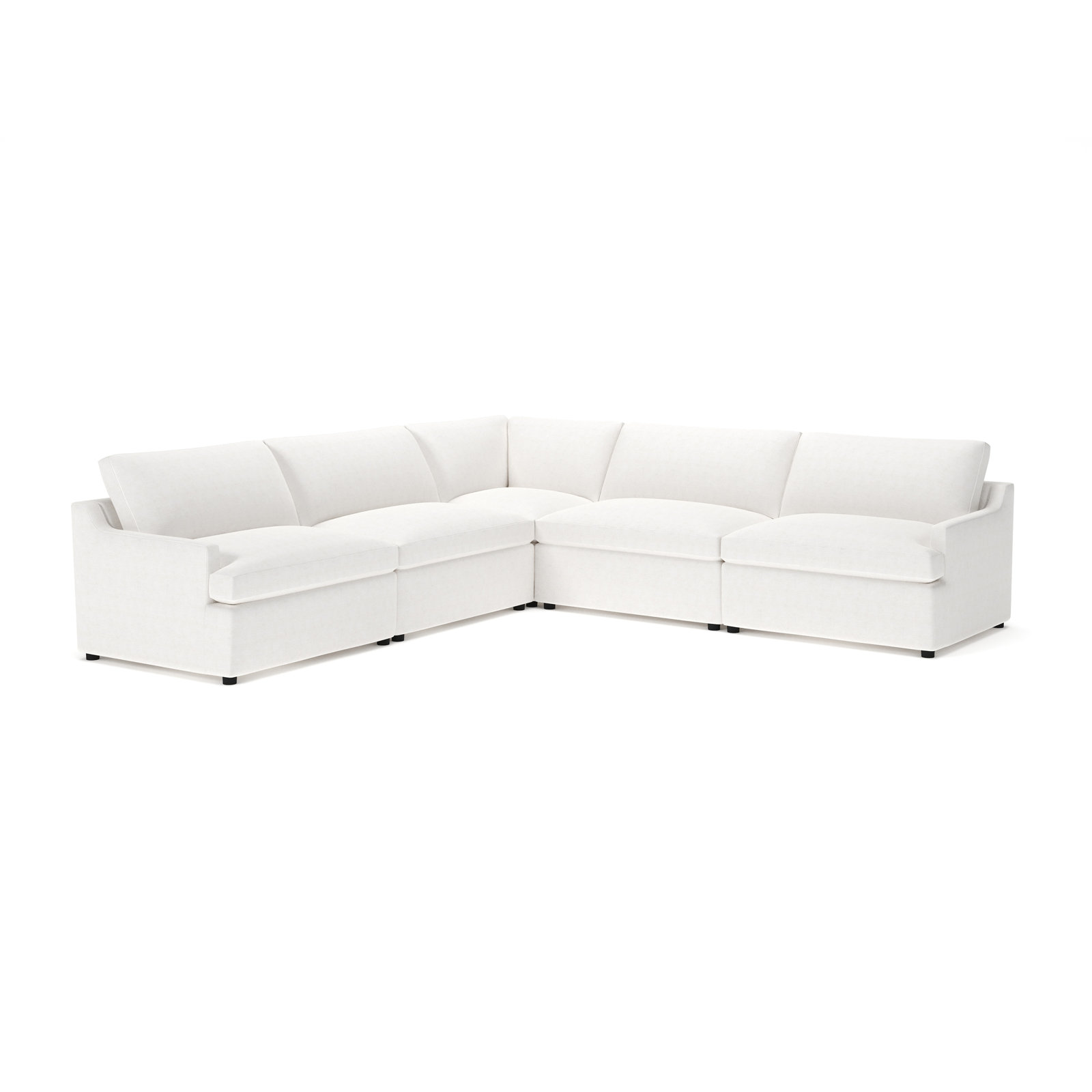 Essex Chaise Sectional, Nomad Snow Crypton® Chenille