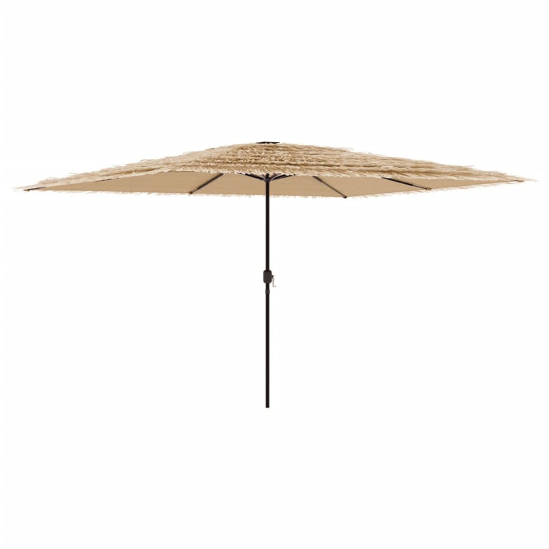 Parasol de jardin avec mât en acier Arlmont & Co., H 97,6 po x l 152,8 po x P 152,8 po, Brun