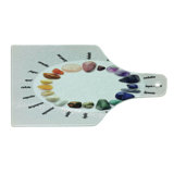 Ambesonne Stones Tempered Glass Cutting Board Colourful Precious Rocks Name Multicolor