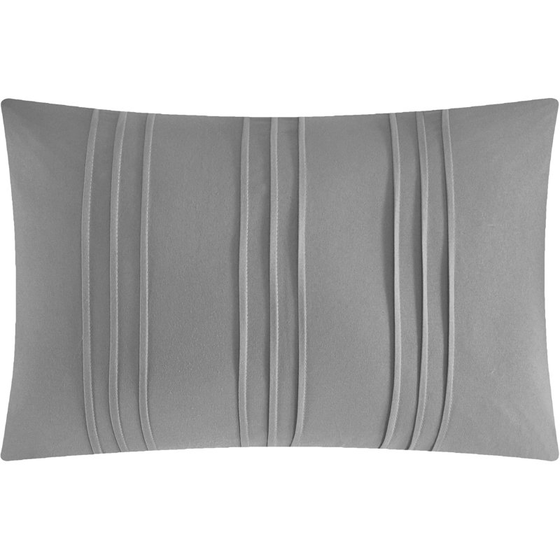 Tatum Microfiber 7 Piece Comforter Set, Gray, California King Comforter + 6 Additional Pieces 