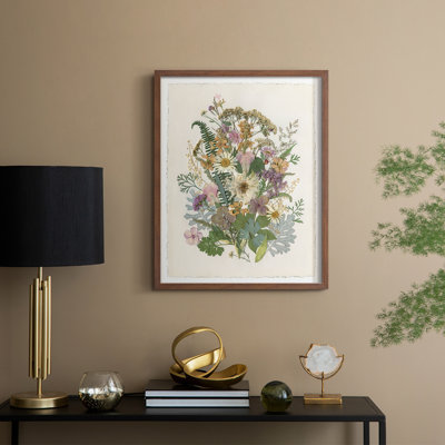 Organic Bouquet II, reproduction encadrée - bois massif