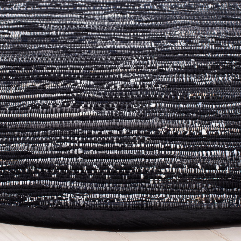 Rag Rug Hand Woven Cotton Rug, Round 4'